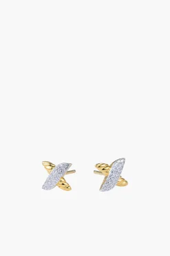 Shop ANNA ROSSI DAINTY DIAMANTE STAR EARRING Gold