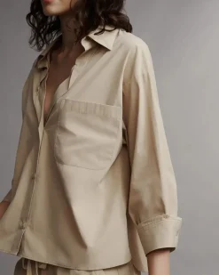 New TWP DAY AFTER COTTON SHIRT Sandstone