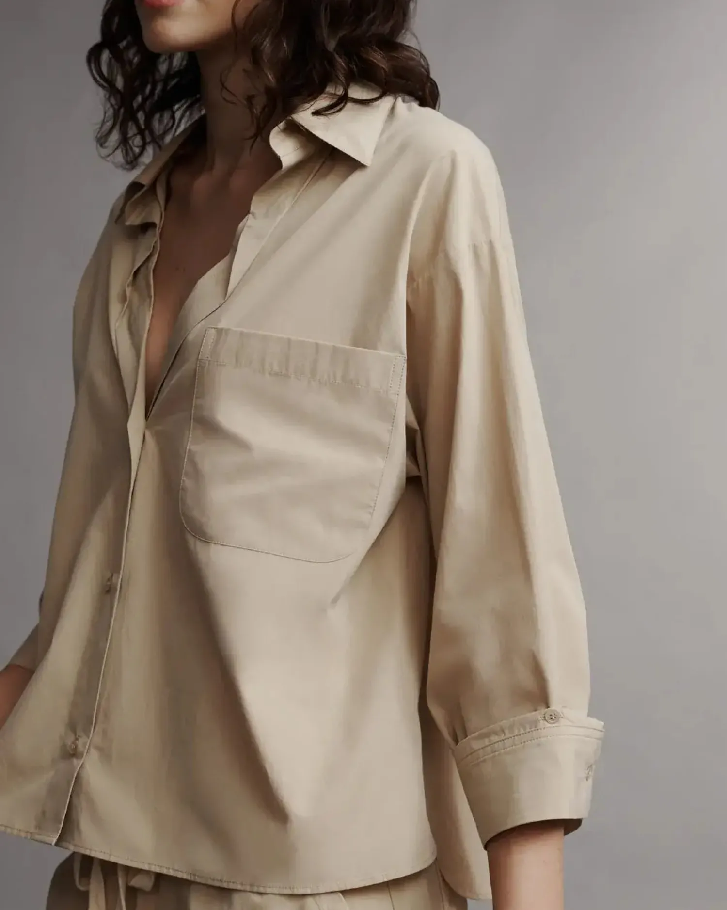 New TWP DAY AFTER COTTON SHIRT Sandstone