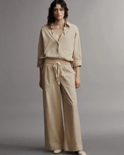 New TWP DAY AFTER COTTON SHIRT Sandstone