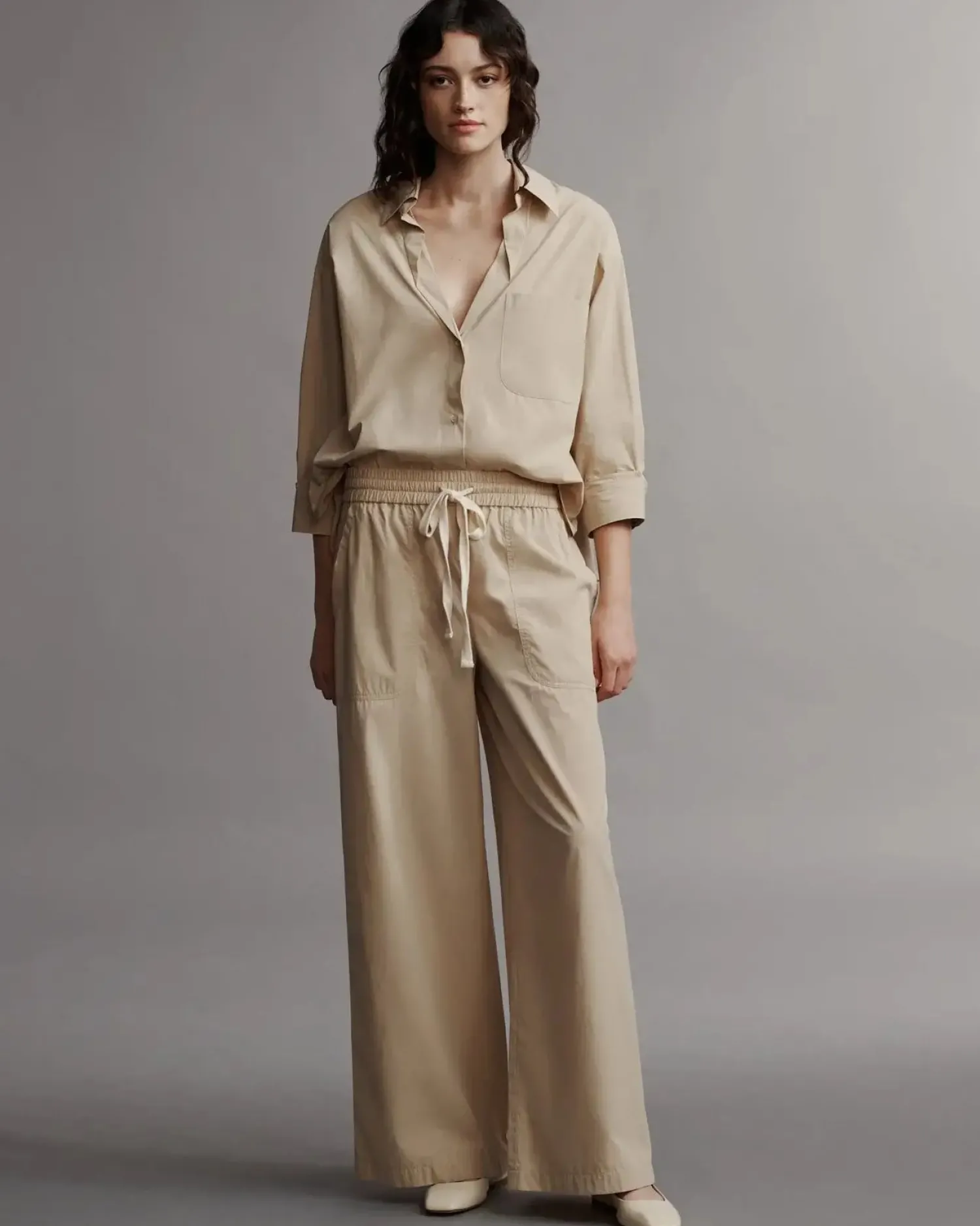 New TWP DAY AFTER COTTON SHIRT Sandstone