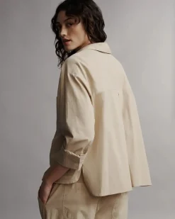 New TWP DAY AFTER COTTON SHIRT Sandstone
