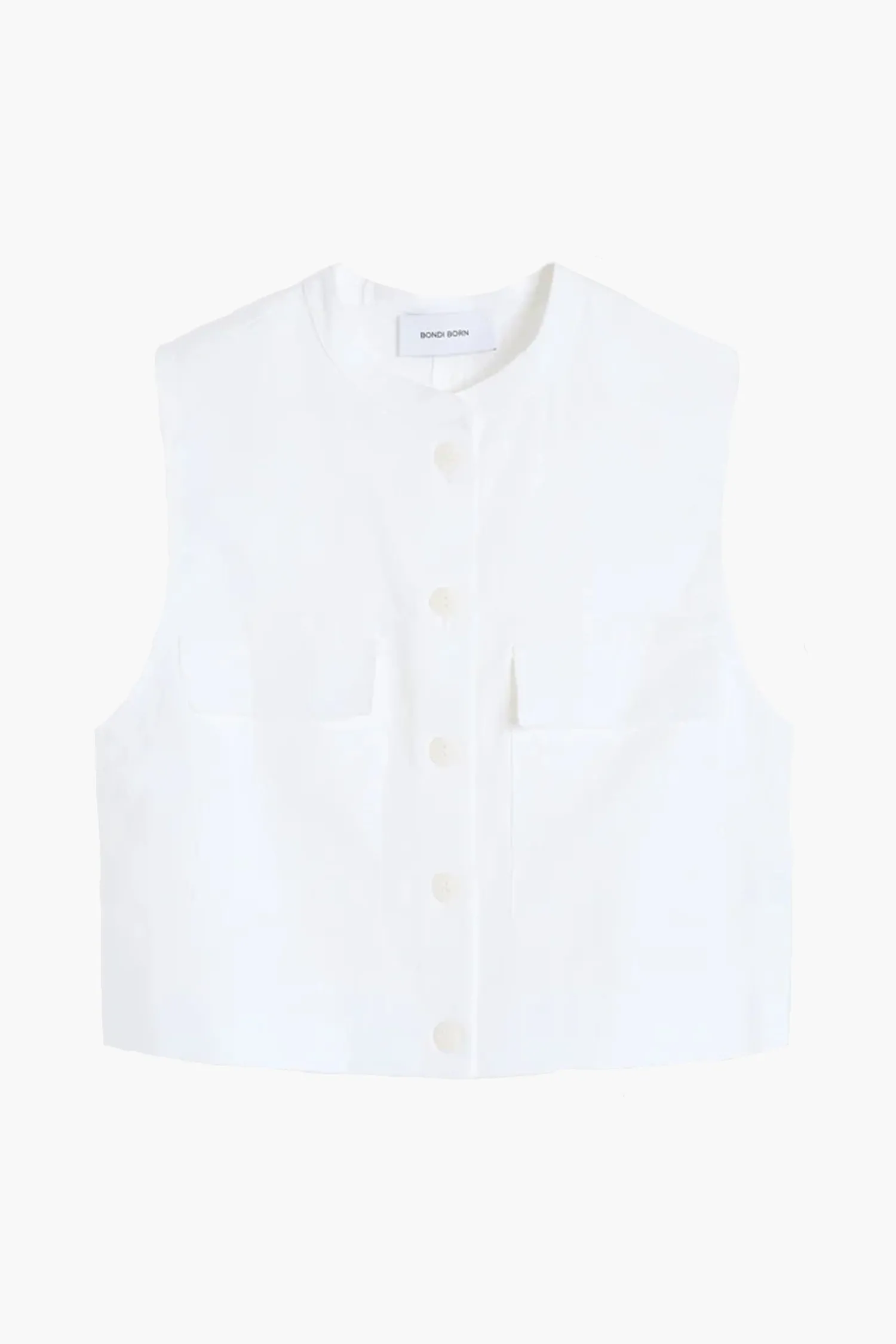 Best BONDI BORN DELPHI ORGANIC LINEN UTILITY TOP White