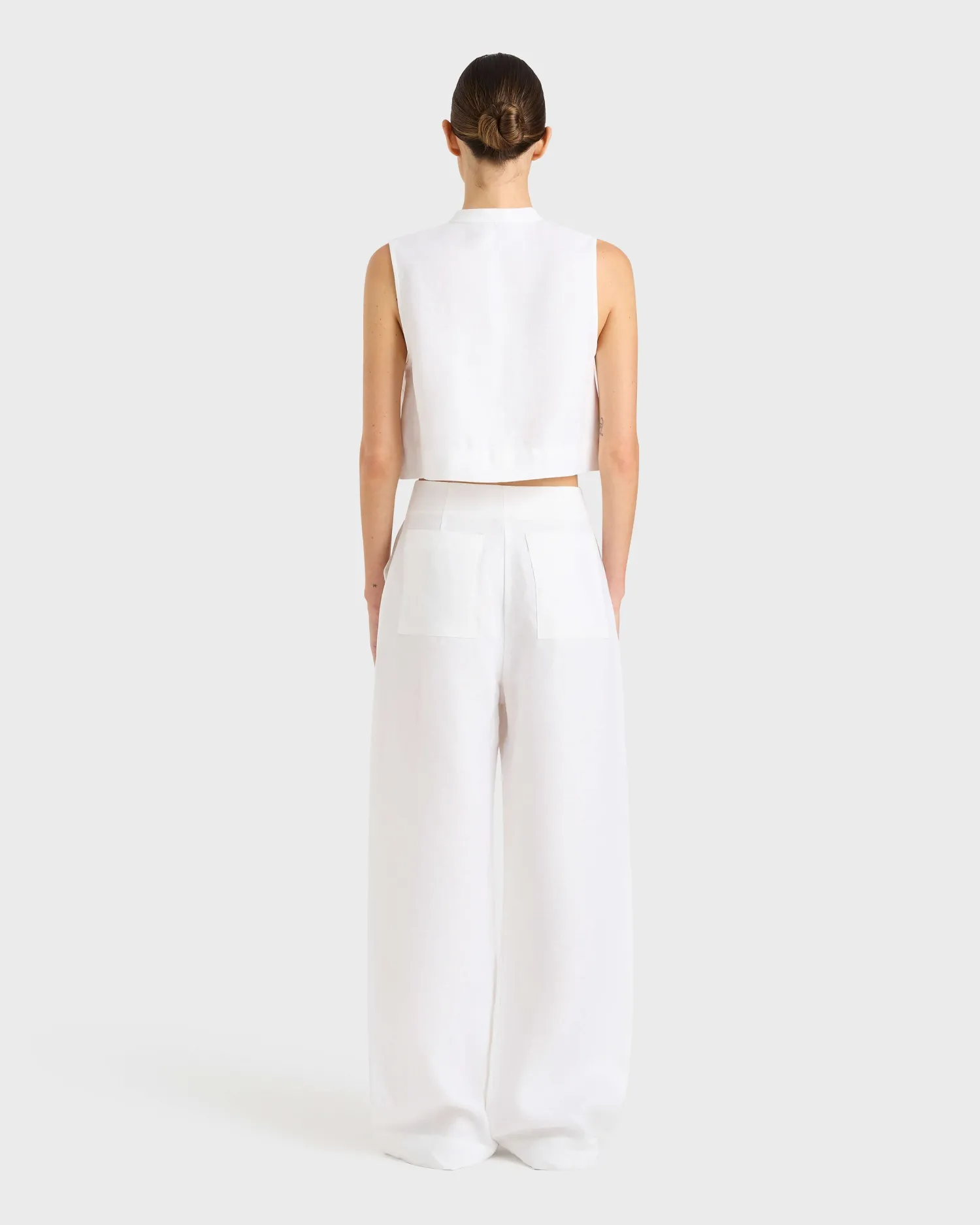 Best BONDI BORN DELPHI ORGANIC LINEN UTILITY TOP White
