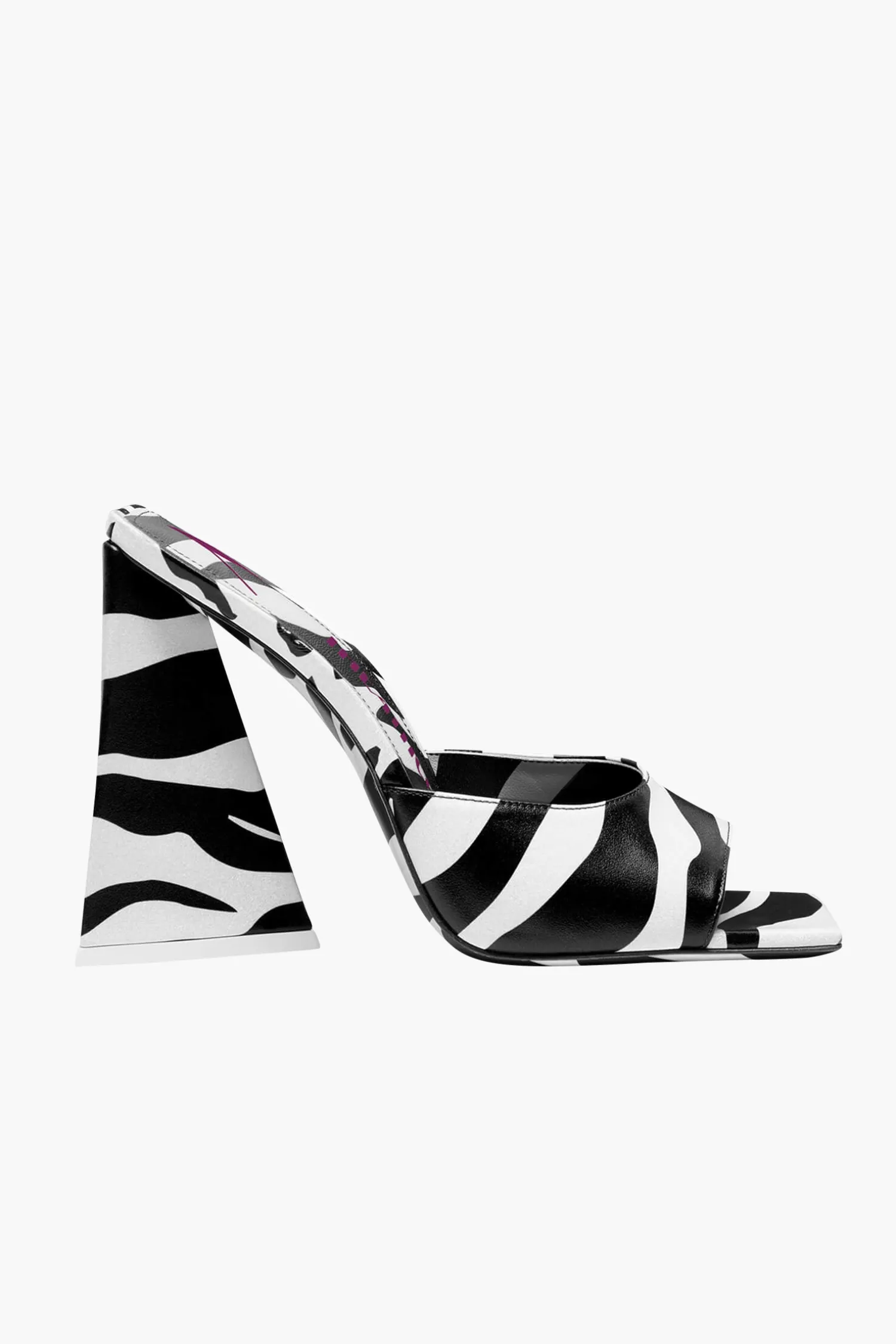 Store THE ATTICO DEVON MULE WhiteandBlackZebraprint