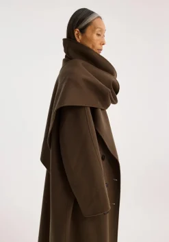 Outlet RÓHE DOUBLE-FACED WOOL SCARF COAT