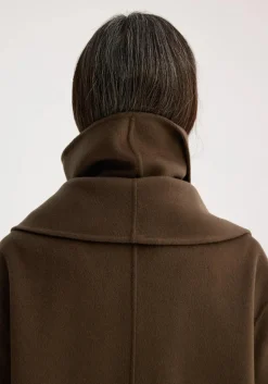 Outlet RÓHE DOUBLE-FACED WOOL SCARF COAT