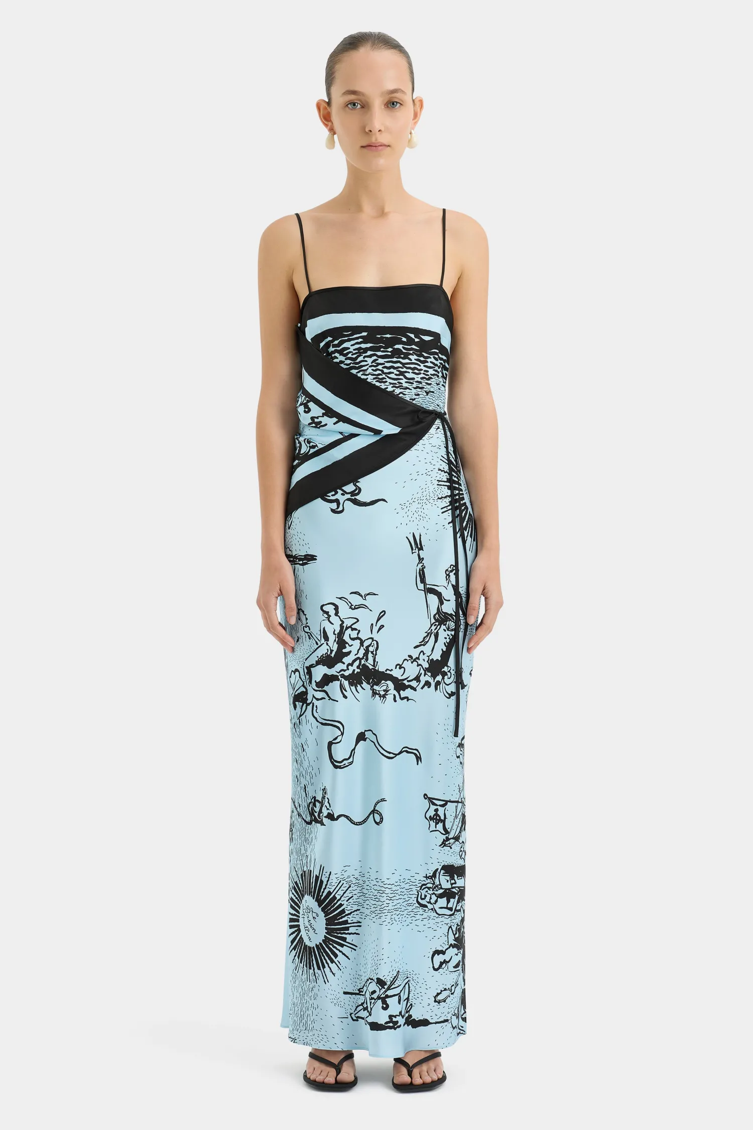 Shop SIR DREAMWOOD SCARF MIDI DRESS BriseSoleil