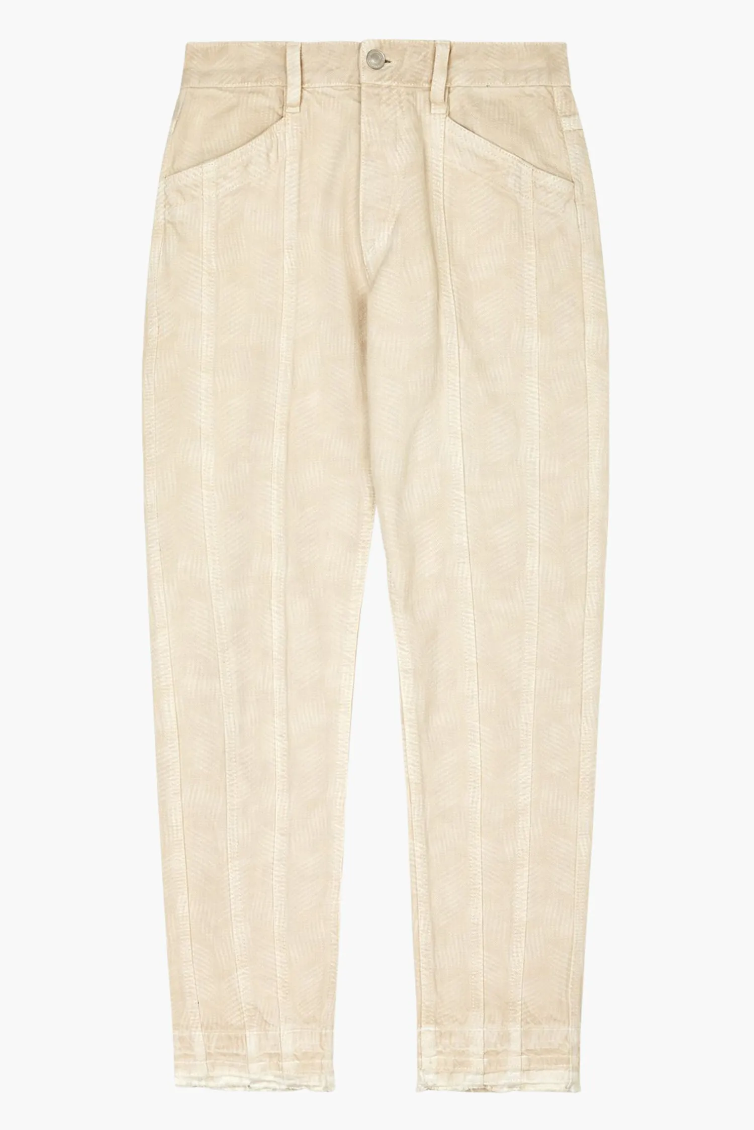 Shop ISABEL MARANT ÉTOILE DRIANE COTTON PANTS Ecru