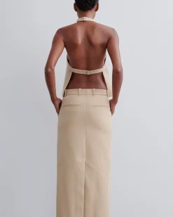 Flash Sale WARDROBE.NYC DRILL COLUMN SKIRT Khaki