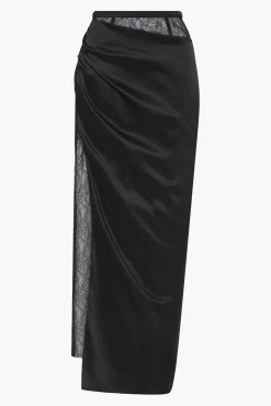 Outlet SIR DUNYA DRAPED SKIRT Black