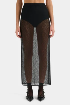 Outlet SIR DUNYA DRAPED SKIRT Black