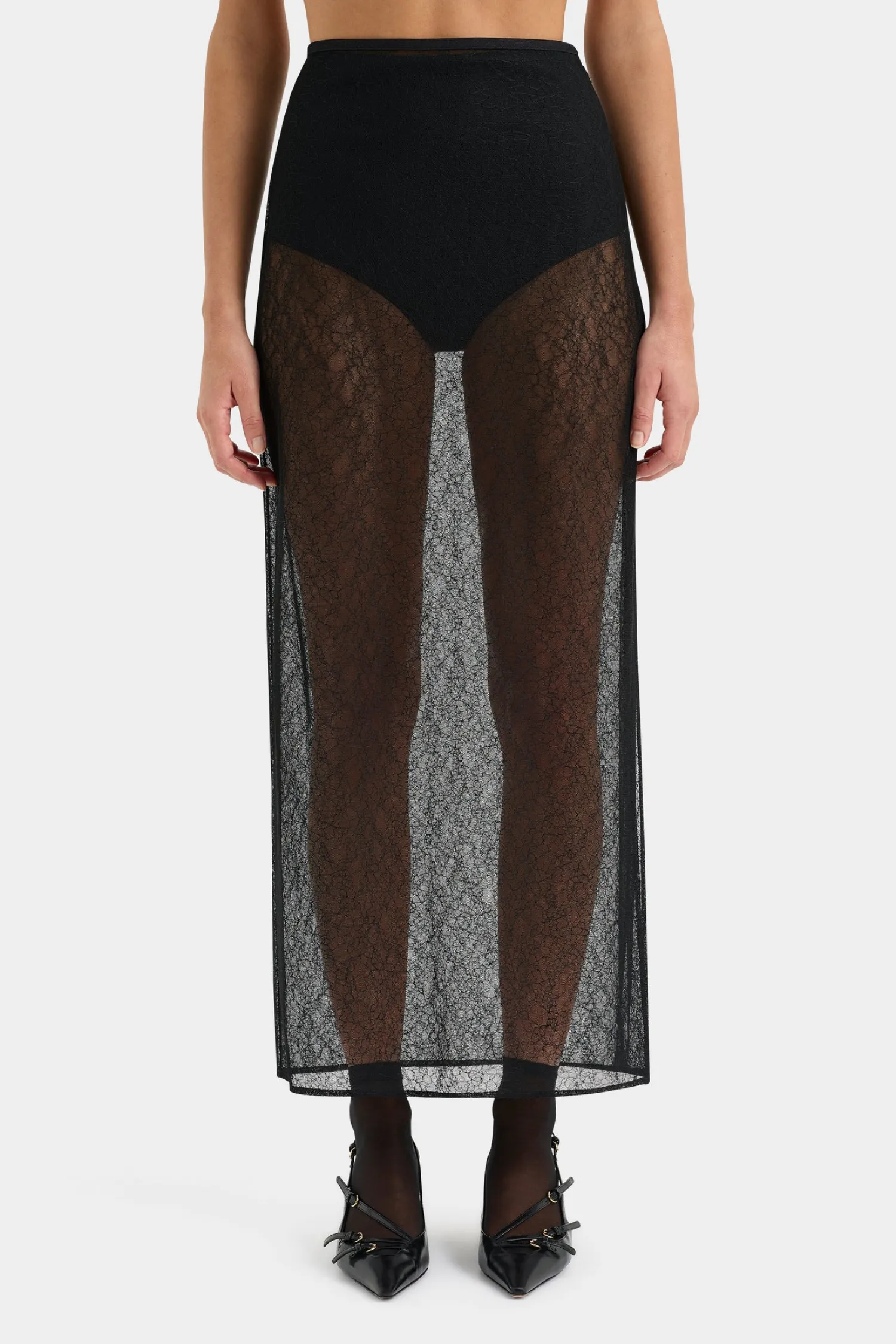 Outlet SIR DUNYA DRAPED SKIRT Black