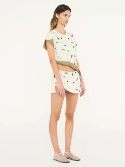 Cheap CHRISTOPHER ESBER EMBLA BEADED CRUSHED MICRO SKIRT PuttyMulti
