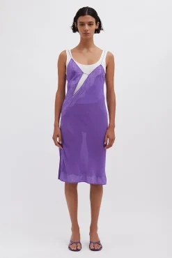 Best Sale CHRISTOPHER ESBER ENCASED LACE CAMI/ TANK DRESS Grape/White
