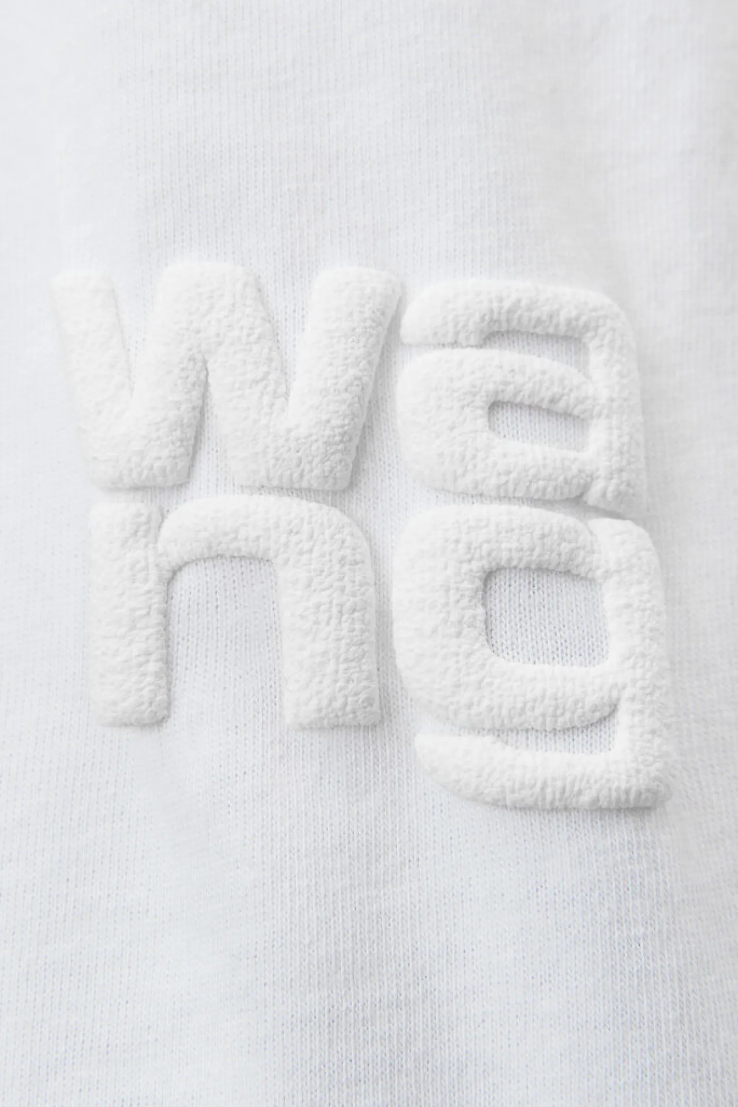 Fashion ALEXANDERWANG.T ESSENTIAL JSY SS TEE W/ PUFF LOGO & BOUND NECK White