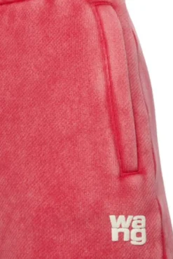 Best ALEXANDERWANG.T ESSENTIAL TERRY SWEATSHORT WITH PUFF PAINT LOGO SoftCherry