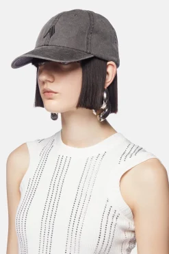 Fashion THE ATTICO FADED BLACK BASEBALL HAT BlackFade