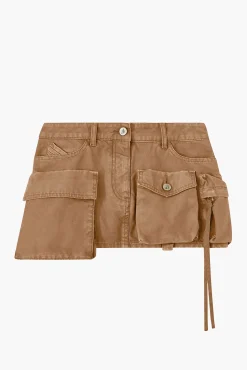 Cheap THE ATTICO FAY KHAKI MINI SKIRT Cachi