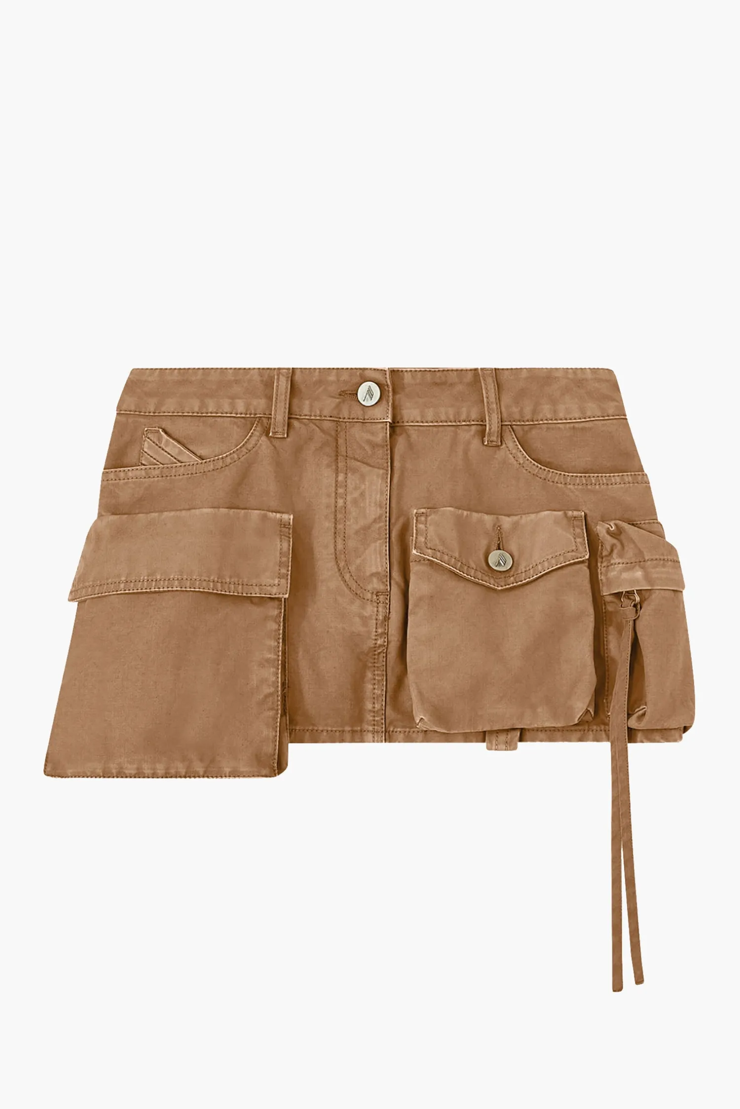 Cheap THE ATTICO FAY KHAKI MINI SKIRT Cachi
