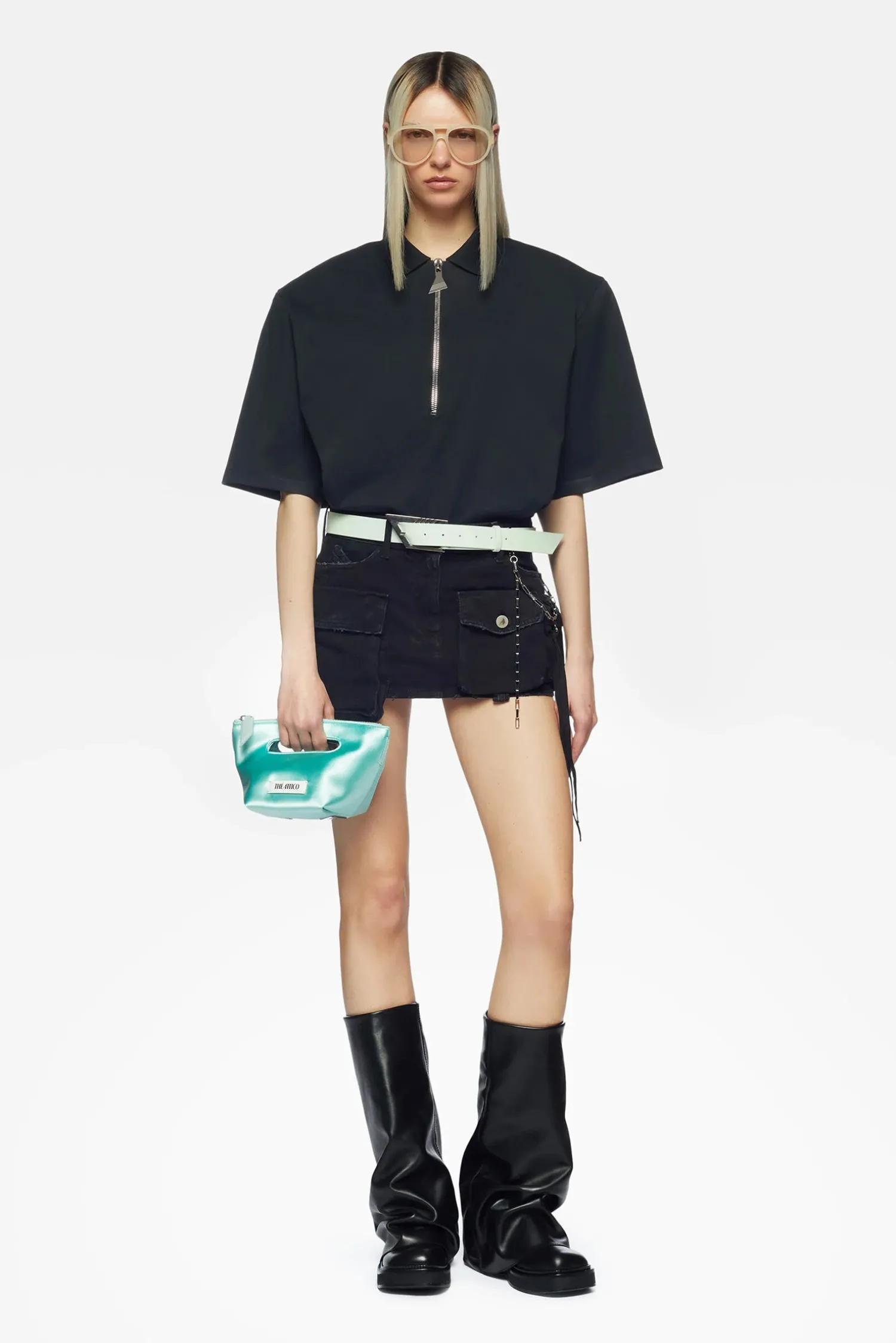 Cheap THE ATTICO FAY MINI SKIRT Black