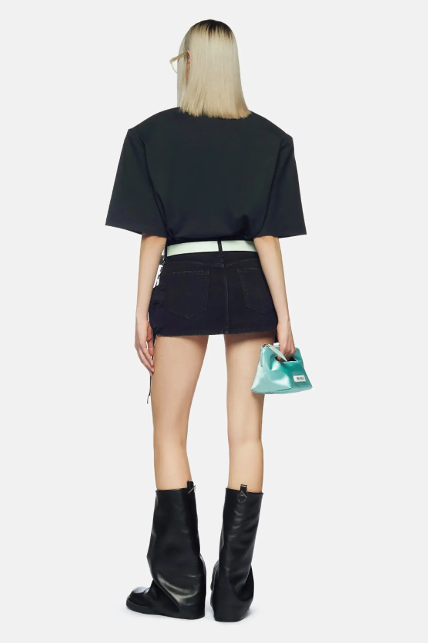 Cheap THE ATTICO FAY MINI SKIRT Black