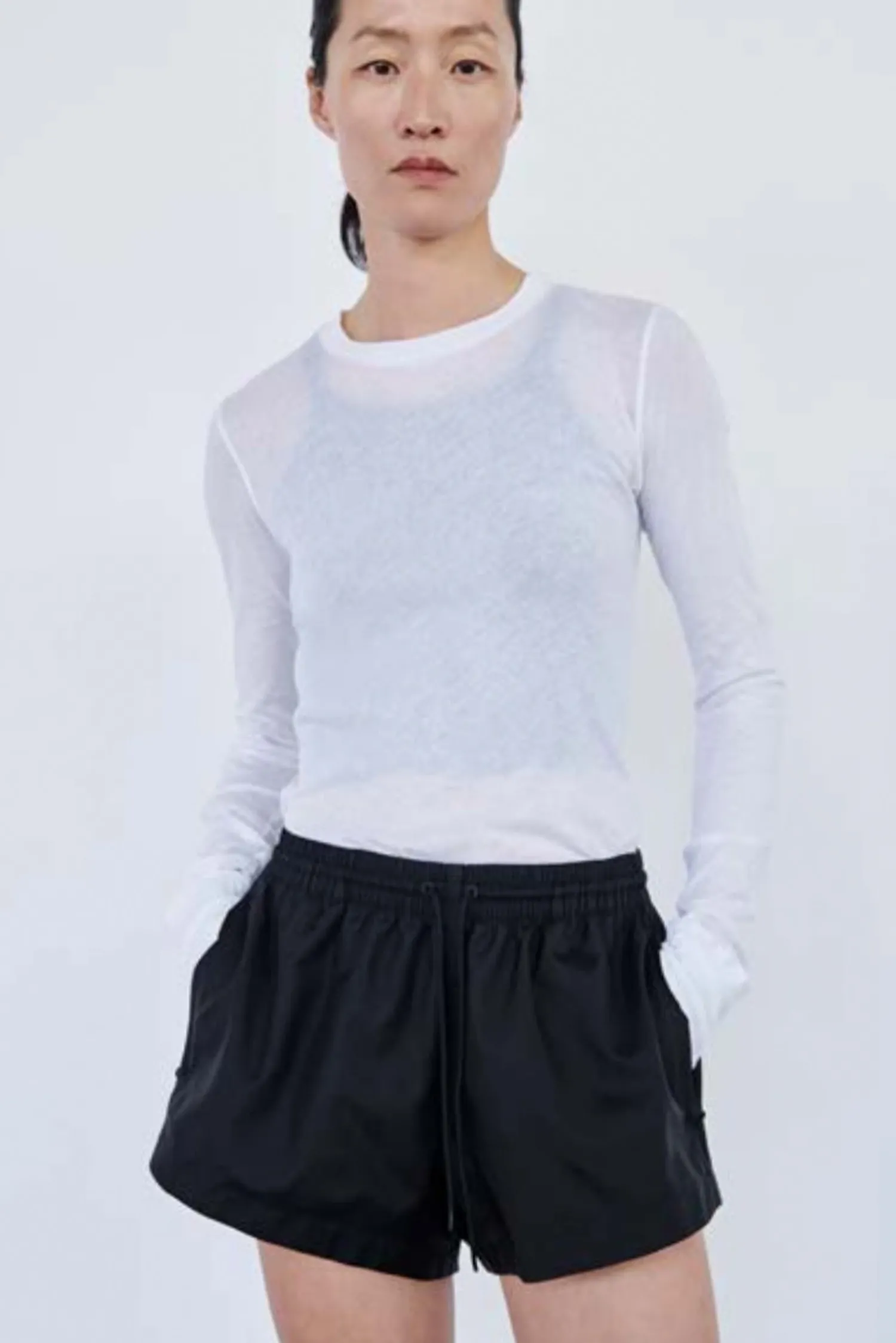 Cheap WARDROBE.NYC FITTED LONG SLEEVE TEE White