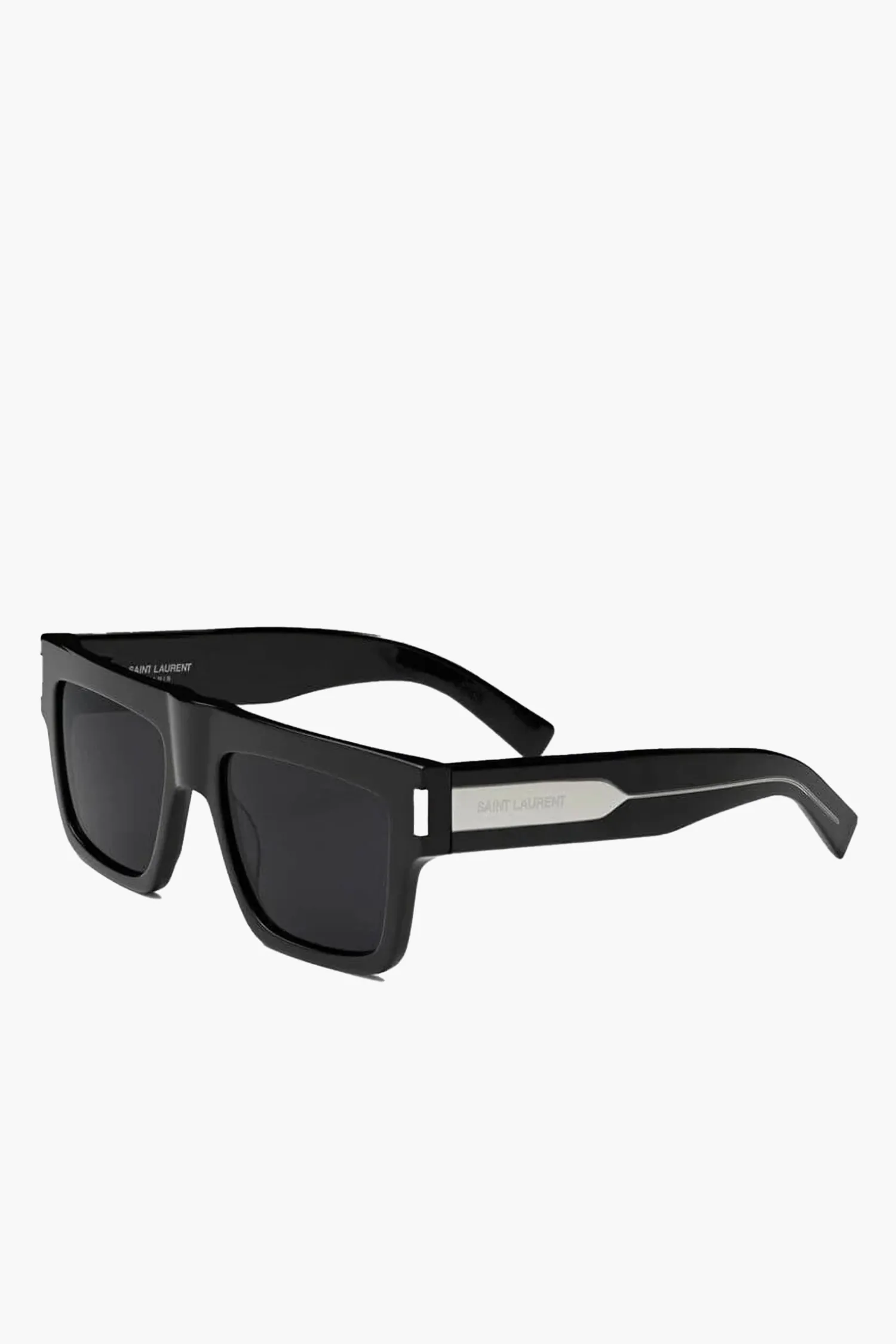 Clearance SAINT LAURENT FLAT-TOP THICK SQUARE SUNGLASSES Black