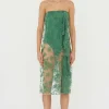 Discount CHRISTOPHER ESBER FLOATING LACE STRAPLESS DRESS Evergreen