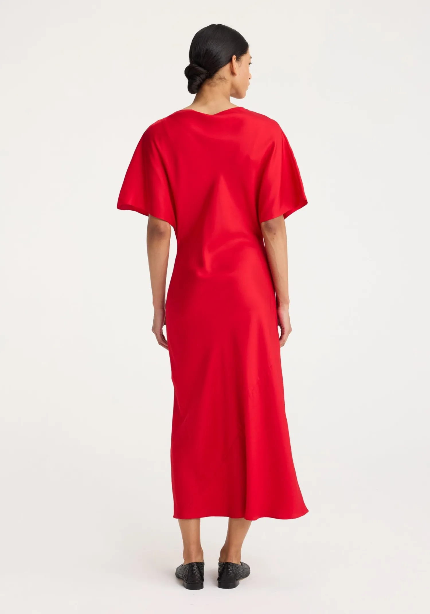 New RÓHE FLUID SILK DRESS Red