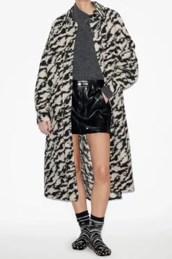 Store ISABEL MARANT ÉTOILE FONTIZI COAT Black/Beige