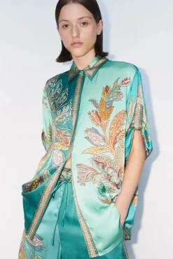 Shop ALÉMAIS FRANCA SHIRT Blue