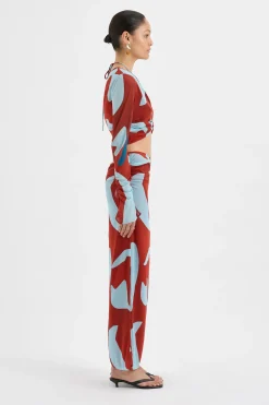 Shop SIR FRANKIE GATHERED SLEEVE TOP RubyReflection
