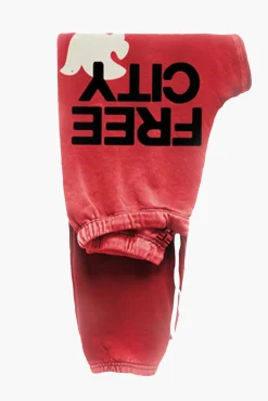 New FREECITY LARGE SWEATPANT ArtyardRedCream