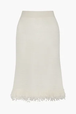 Store Paris Georgia FRINGE SKIRT OffWhite