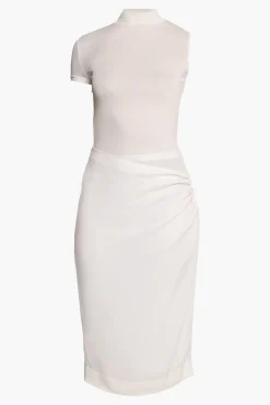 Shop CHRISTOPHER ESBER FUSION TEE DRESS White
