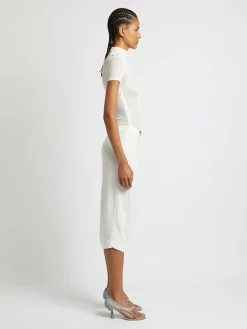 Shop CHRISTOPHER ESBER FUSION TEE DRESS White
