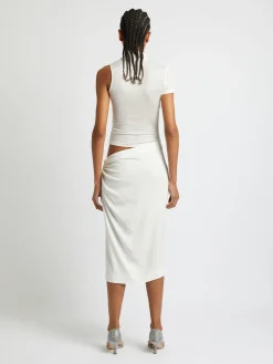 Shop CHRISTOPHER ESBER FUSION TEE DRESS White