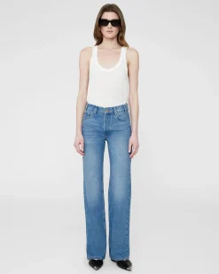 New ANINE BING GAVIN LONG JEAN AtlanticWashedBlue