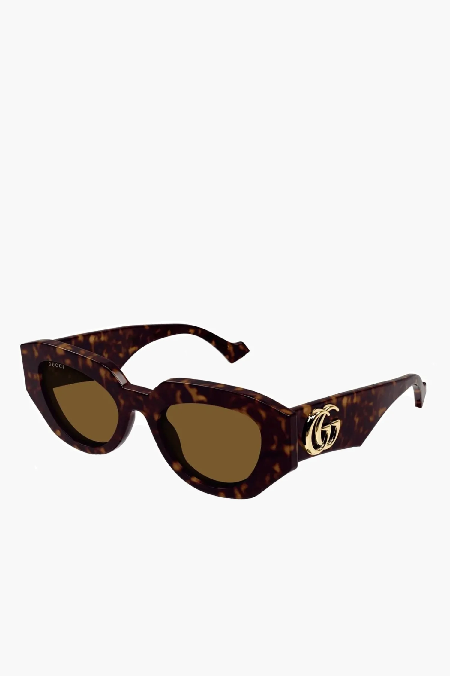 Clearance GUCCI GEOMETRIC-FRAME SUNGLASSES Tortoiseshell
