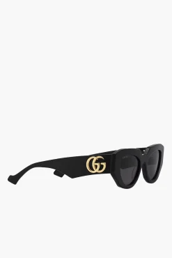 Discount GUCCI GEOMETRIC-FRAME SUNGLASSES Black