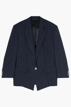 Best THE ATTICO GLEN BLAZER BlueNavy/LightBlue
