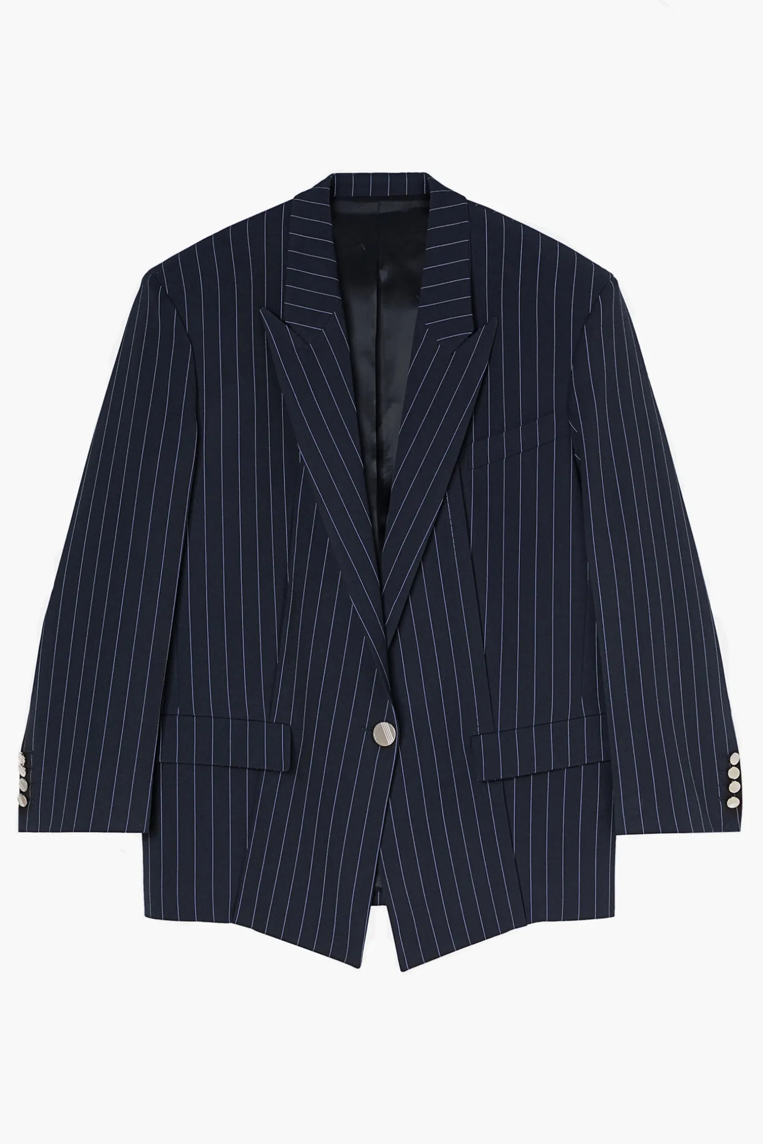 Best THE ATTICO GLEN BLAZER BlueNavy/LightBlue