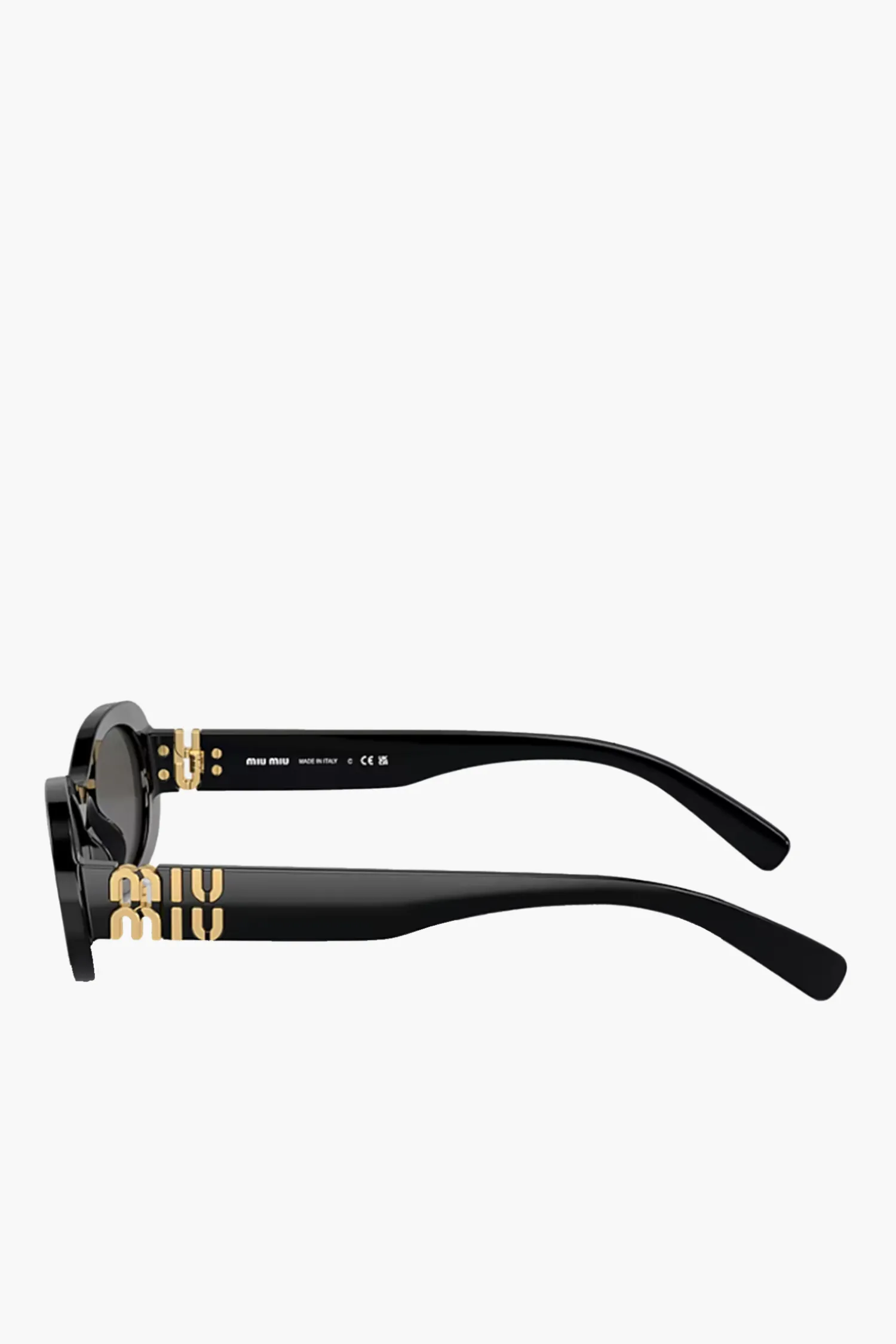 Online MIU MIU GLIMPSE OVAL SUNGLASSES Black