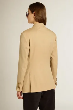 Best Sale GOLDEN GOOSE GOLDEN W'S DOUBLE BREASTED BLAZER Sand
