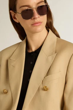 Best Sale GOLDEN GOOSE GOLDEN W'S DOUBLE BREASTED BLAZER Sand