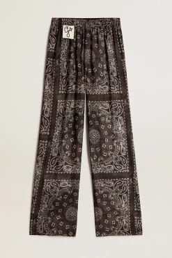 Fashion GOLDEN GOOSE GOLDEN W'S JOGGING PANTS PAISLEY PRINT Anthracitegray