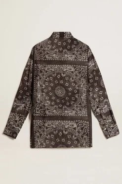 Discount GOLDEN GOOSE GOLDEN W'S PAJAMAS SHIRT PAISLEY PRINT Anthracitegray