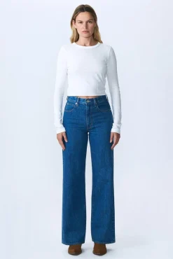 Store SLVRLAKE GRACE HIGH RISE WIDE LEG JEAN