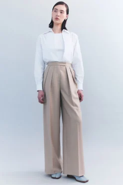 Fashion COURTNEY ZHENG HAINES POPLIN FRONT SLIT SHIRT White